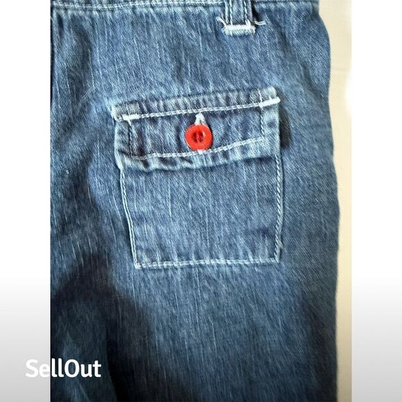 Small Wonders Infant Denim Overalls Baseball Embroidery 3/6 Months Vintage - Picture 6 of 7